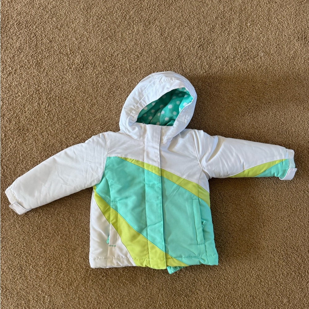 Wonderkids White and Green Hooded Jacket